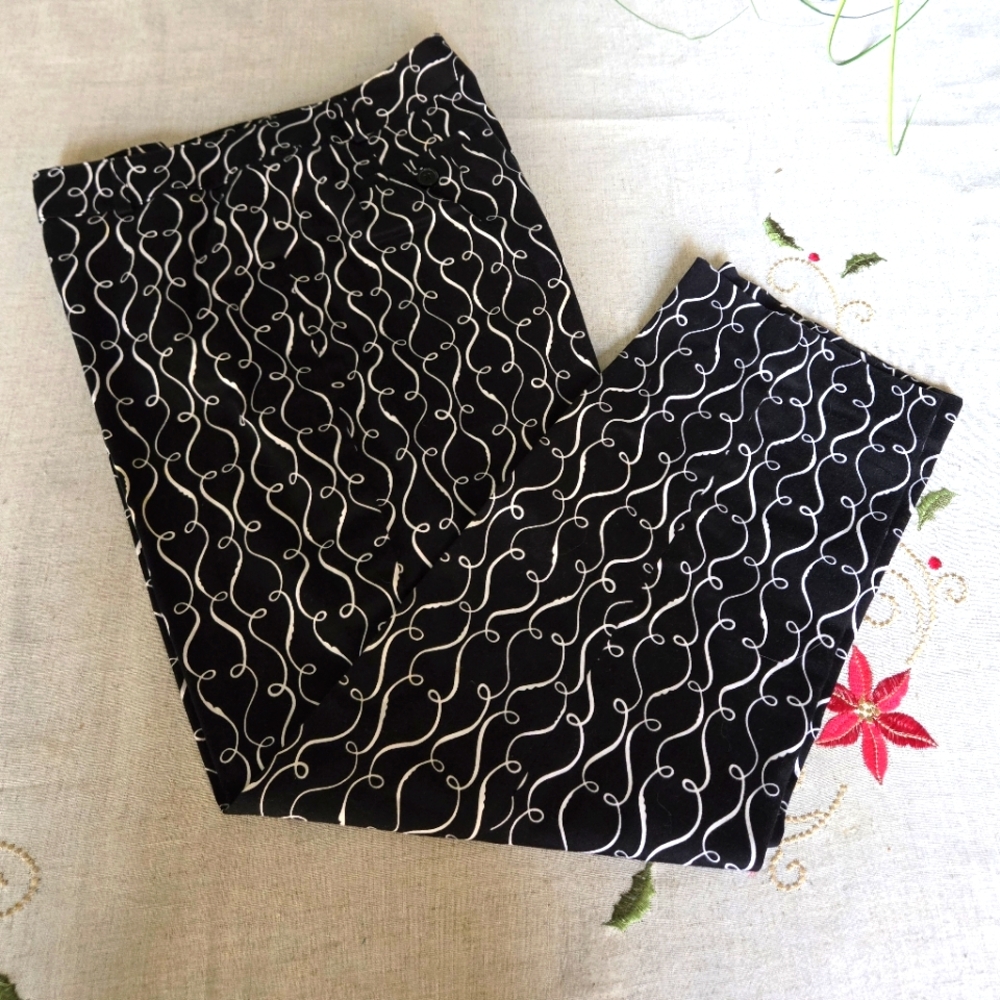 Talbots Swirly Pattern Ankle Pants